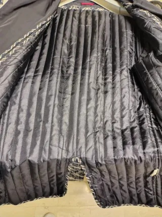 Trench uomo blu con fantasia a quadri