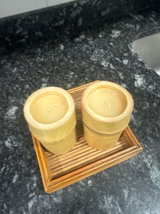 Velas de bambú decorativas