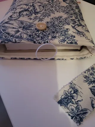 Funda para libros y marcapáginas Toile de jouy