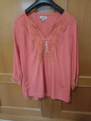 Camisa Cortefiel Talla XL Naranja