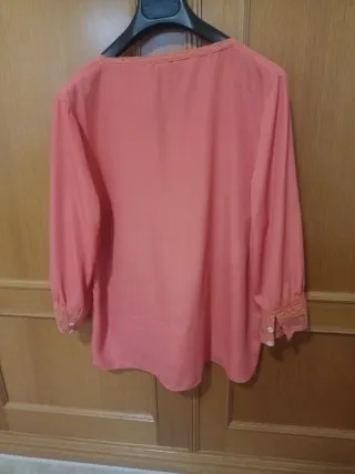 Camisa Cortefiel Talla XL Naranja