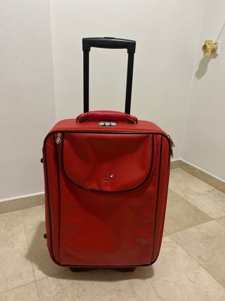 Maleta y neceser Montblanc rojos