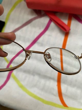 Montura de gafas AX dorada y marrón