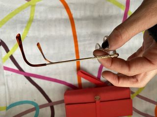 Montura de gafas AX dorada y marrón