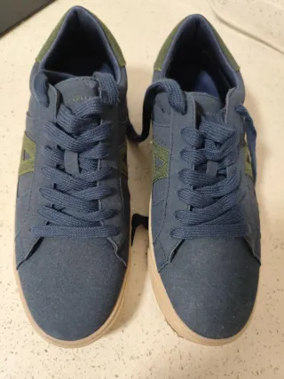 Botines Álvaro Moreno Azul y Verde ,puesto 1 vez