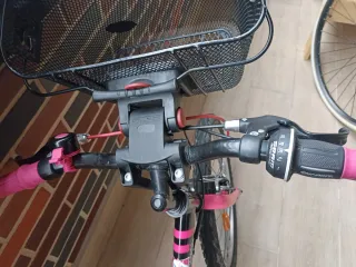 Bicicleta niña BTWIN negra y rosa