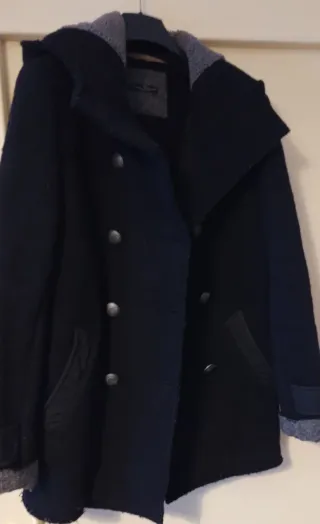 Cappotto Caban lana blu Unisex