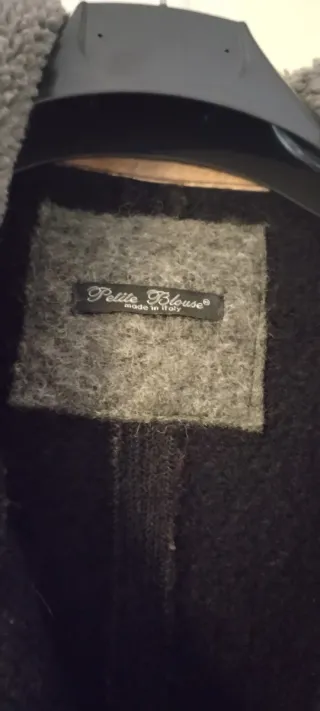 Cappotto Caban lana blu Unisex