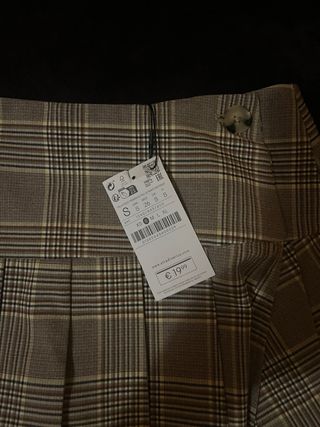 Falda pantalón Stradivarius cuadros