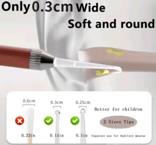 Limpiador de Oídos Luminoso Acero Inoxidable