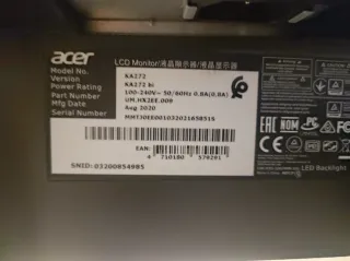 Monitores Acer Negros (2 unidades)