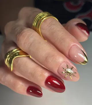 Relleno de gel rosa y plateado