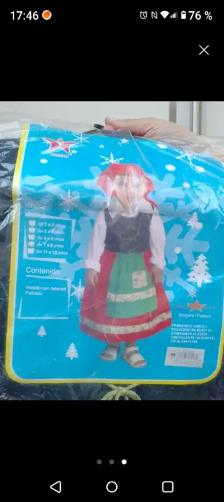 Disfraz Pastorcilla Navidad Talla 6-9 años