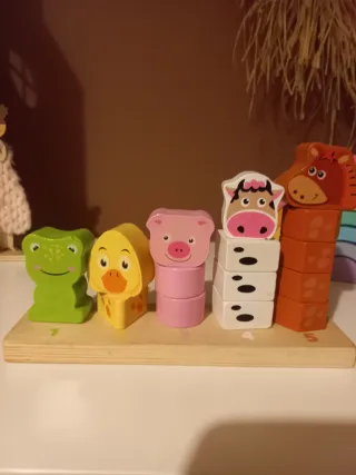 Juguete de madera animales educativos