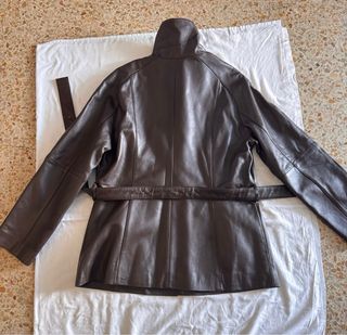 Chaqueta Piel Leathertex Marrón Talla 46 Vintage