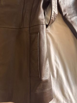 Chaqueta Piel Leathertex Marrón Talla 46 Vintage