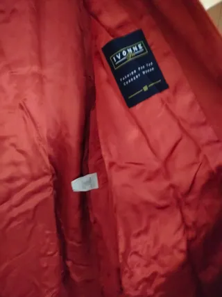 Abrigo de piel y viscosa