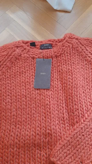Jersey Zara Lana Anaranjado Talla L