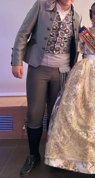 Traje Fallero Verde y Multicolor