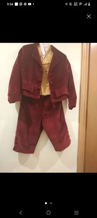 Traje Fallero Verde y Multicolor