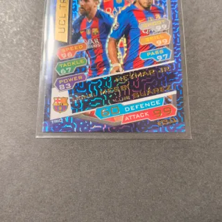 Carta UCL Trio Neymar, Messi, Suarez