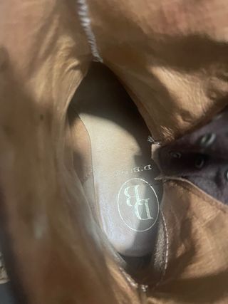 Botines de piel marrón talla 37