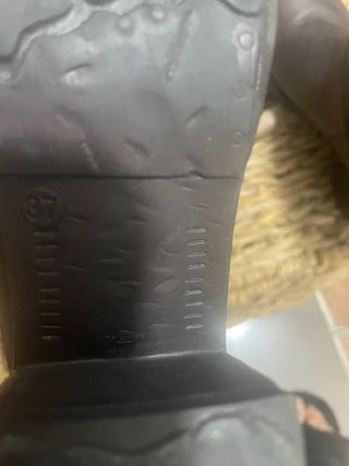 Botines de piel marrón talla 37