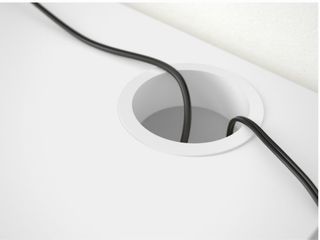 Escritorio blanco con cajón