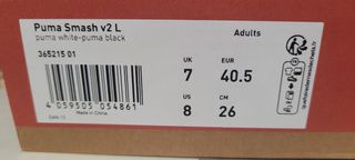 Zapatilla Puma Smash v2 L blancas.