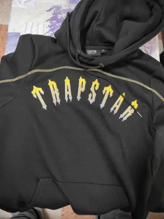 Sudadera Trapstar Negra y Dorada Talla S