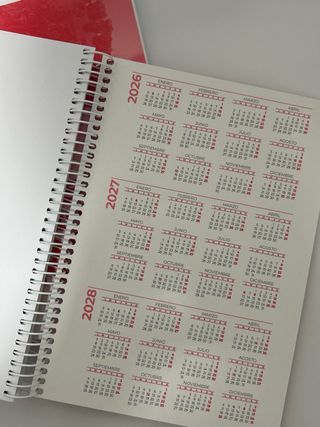 2 Cuadernos Espiral Rojo Virus Gripe