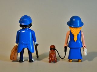 Playmobil Pareja Victoriana Azul Con Perro