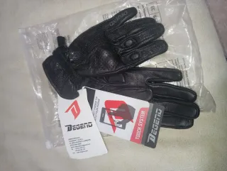 Guantes DEGEN Negro/Rosa Mariposa Talla M de mujer
