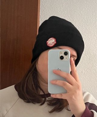 gorro de lana negro de marvel talla única