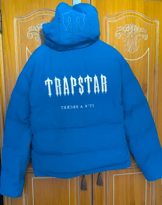 Chaqueta plumífero Capucha Azul