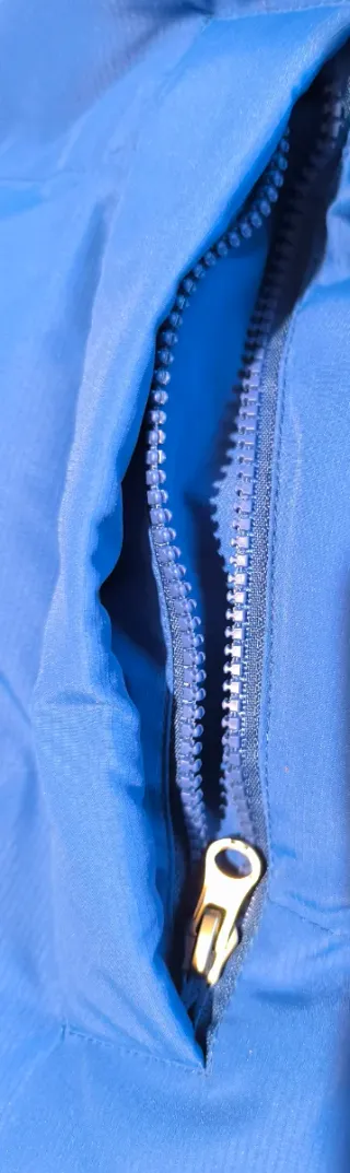 Chaqueta plumífero Capucha Azul