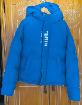 Chaqueta plumífero Capucha Azul