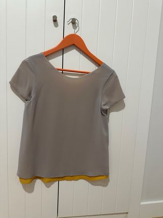 Camisa Bimani 13 (Biombo) Amarilla y Gris