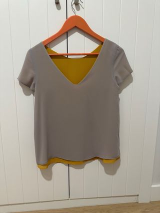 Camisa Bimani 13 (Biombo) Amarilla y Gris