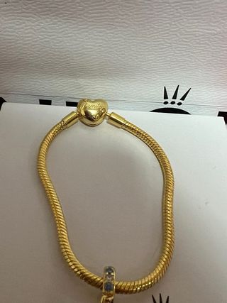 Pulsera Pandora Oro y Charm Tortuga Turquesa