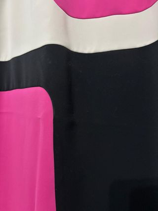 Vestito donna taglia 46 beige e fucsia