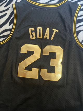 Camiseta Chicago Bulls GOAT 23 Negra Dorada