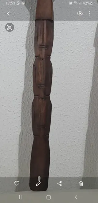 Cubiertos madera decorativos años 70