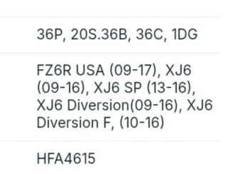 Filtro de aire Yamaha XJ6 HFA4615