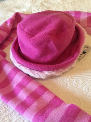 Gorro y bufanda polar rosa NUEVO