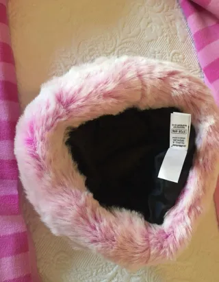 Gorro y bufanda polar rosa NUEVO