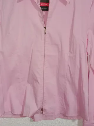 Camisa rosa KOGOG con cremallera