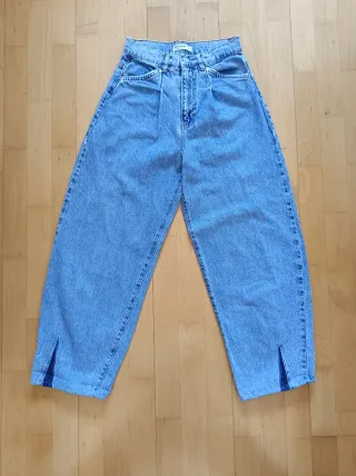 Pull&Bear Pantalones Vaqueros Anchos Azul