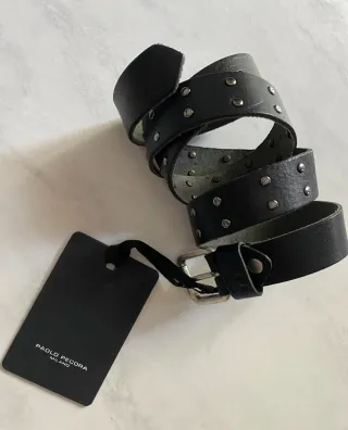 Cintura Paolo Pecora in cuoio nero