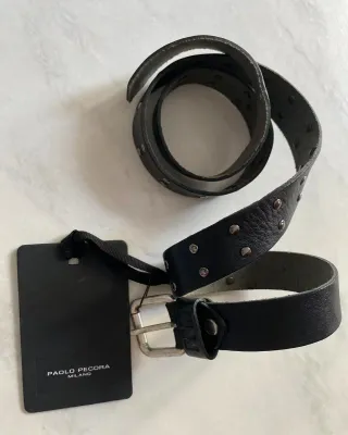 Cintura Paolo Pecora in cuoio nero